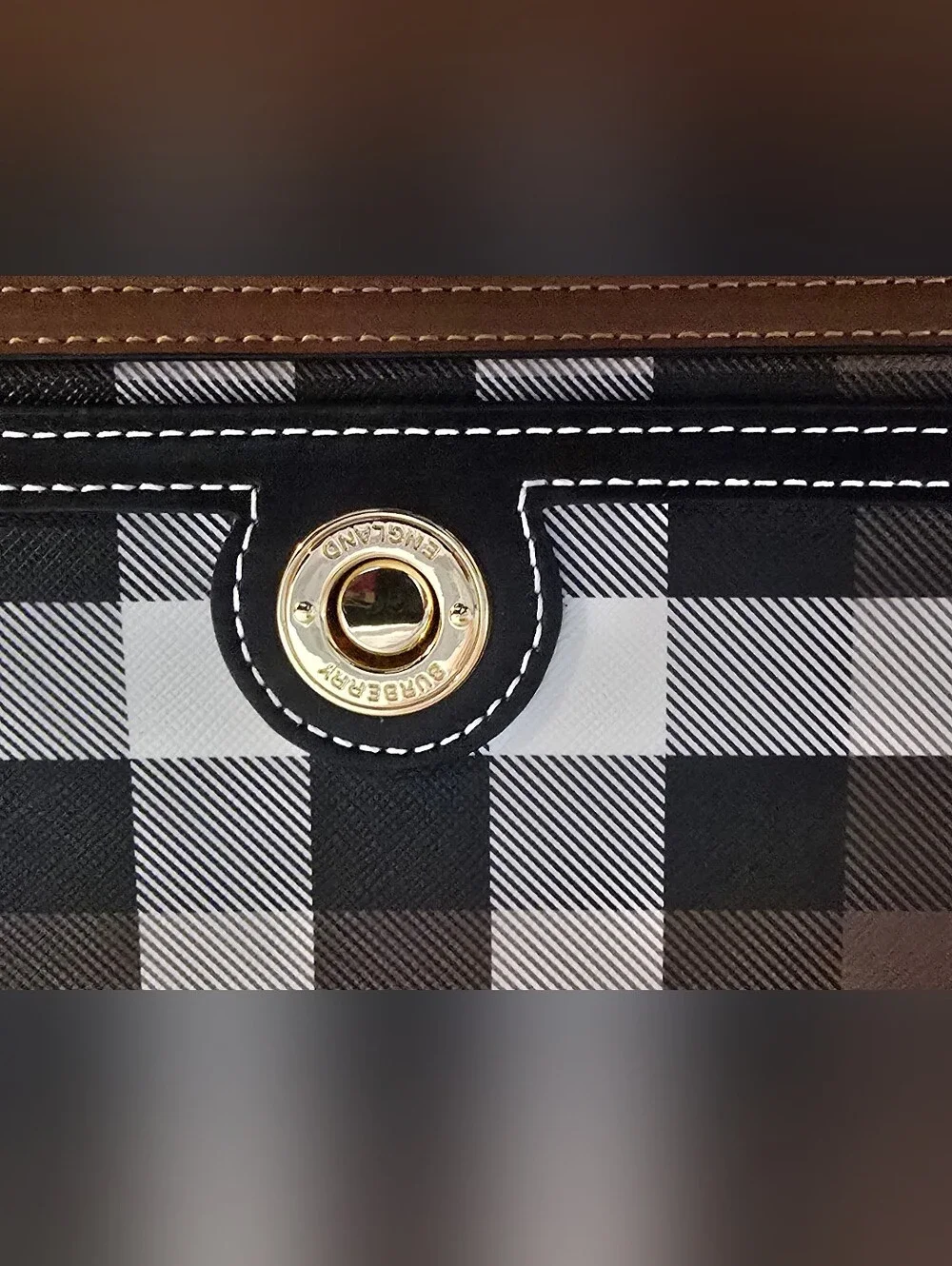 Classic Plaid Brown Crossbody Shoulder Bag